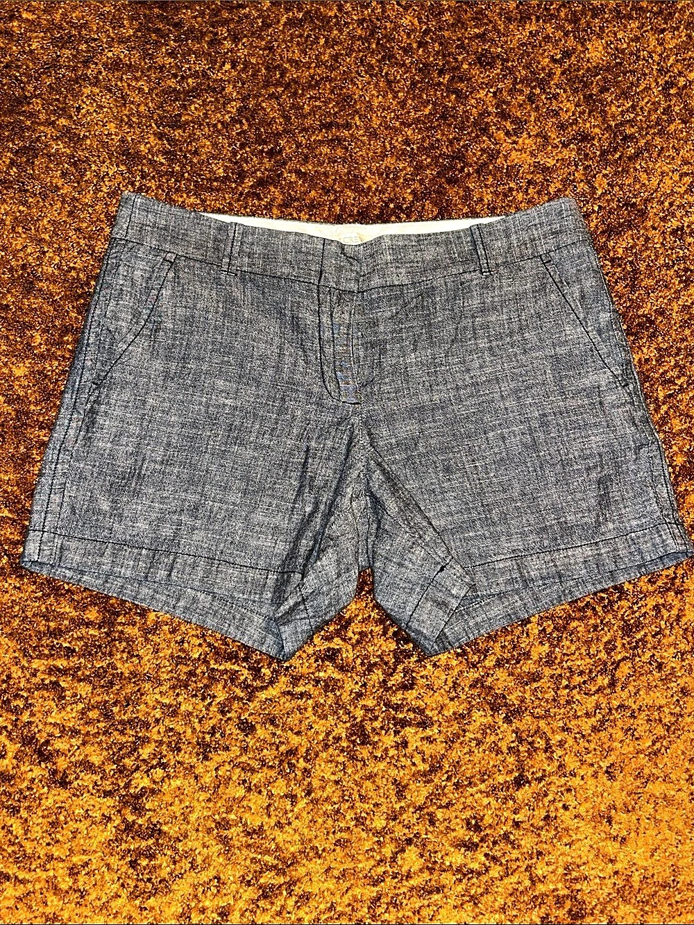 J.Crew Chambray Short Bermuda Shorts Gray Size 6